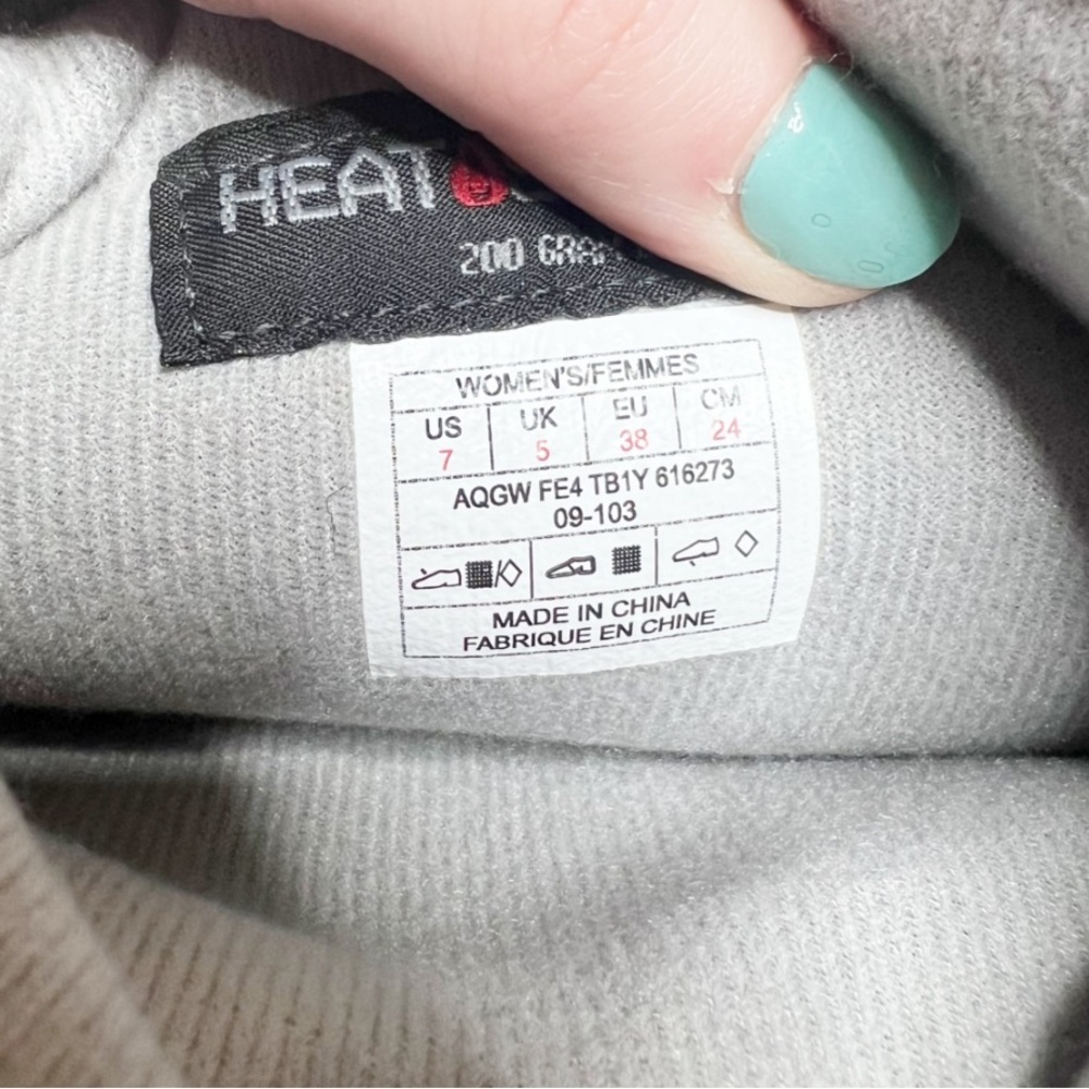 North Face Womens Heat Seeker 200 Fleece Low Rise Winter Weatherproof Gray Boots - Picture 15 of 16